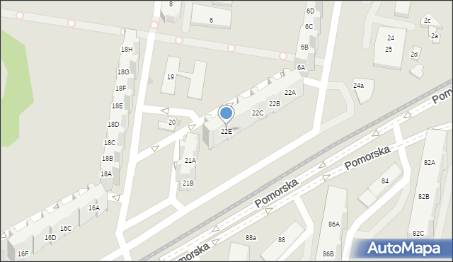 Gdańsk, Pomorska, 22E, mapa Gdańska