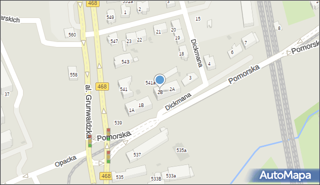 Gdańsk, Pomorska, 2B, mapa Gdańska