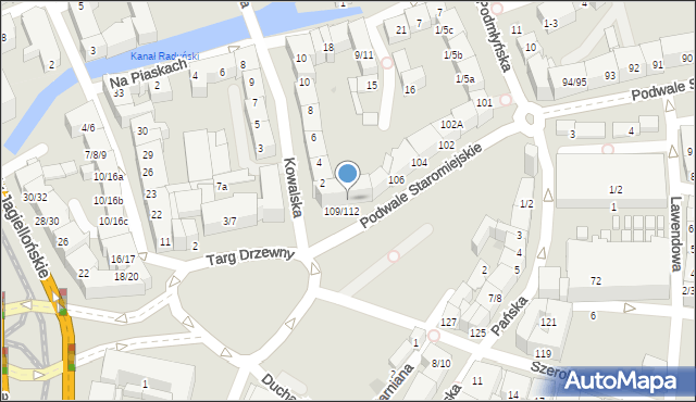 Gdańsk, Podwale Staromiejskie, 109/112a, mapa Gdańska