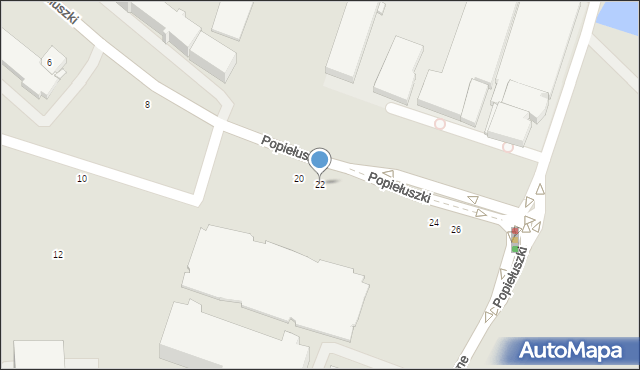 Gdańsk, Popiełuszki Jerzego, bł. ks., 22, mapa Gdańska