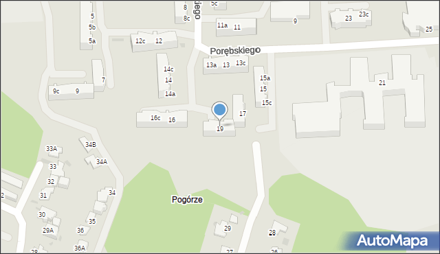 Gdynia, Porębskiego Kazimierza, wadm., 19, mapa Gdyni