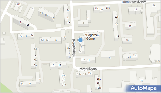 Gdynia, Porębskiego Kazimierza, wadm., 5b, mapa Gdyni