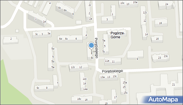 Gdynia, Porębskiego Kazimierza, wadm., 8b, mapa Gdyni