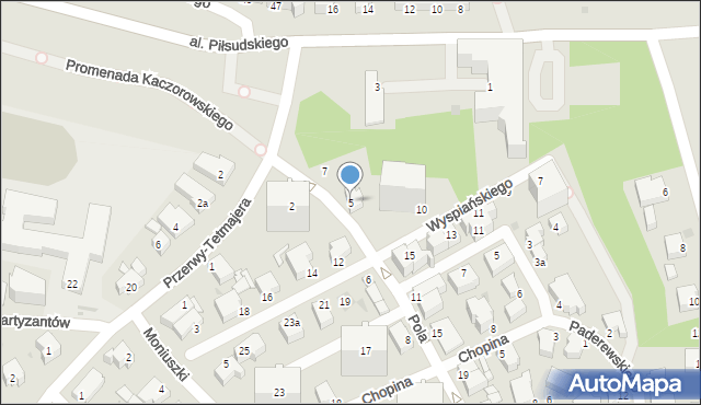 Gdynia, Pola Wincentego, 5, mapa Gdyni