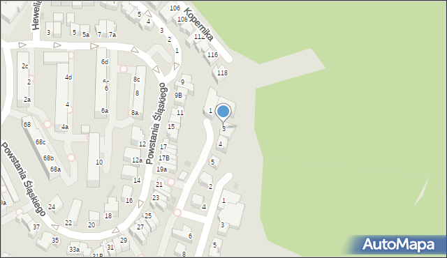 Gdynia, Powstania Listopadowego, 3, mapa Gdyni