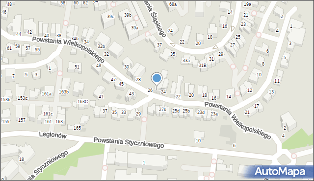 Gdynia, Powstania Wielkopolskiego, 24A, mapa Gdyni