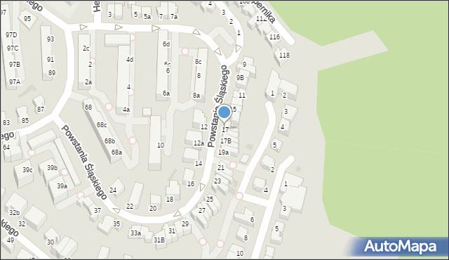 Gdynia, Powstania Śląskiego, 17, mapa Gdyni