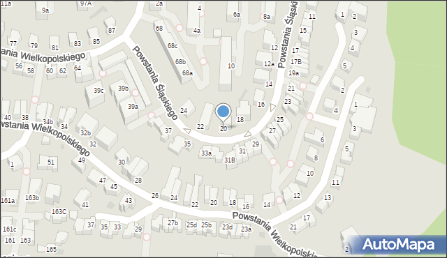 Gdynia, Powstania Śląskiego, 20, mapa Gdyni