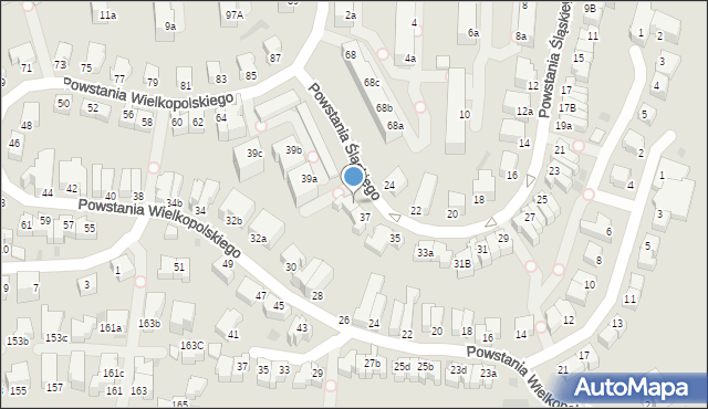 Gdynia, Powstania Śląskiego, 37a, mapa Gdyni