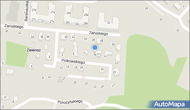 Gdynia, Polkowskiego Bolesława, 9, mapa Gdyni