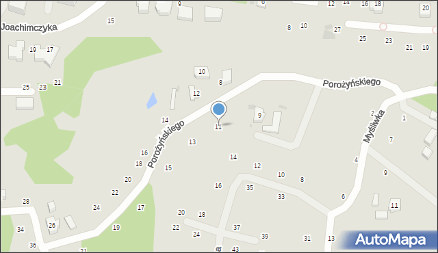 Gdynia, Porożyńskiego Benedykta, 11, mapa Gdyni