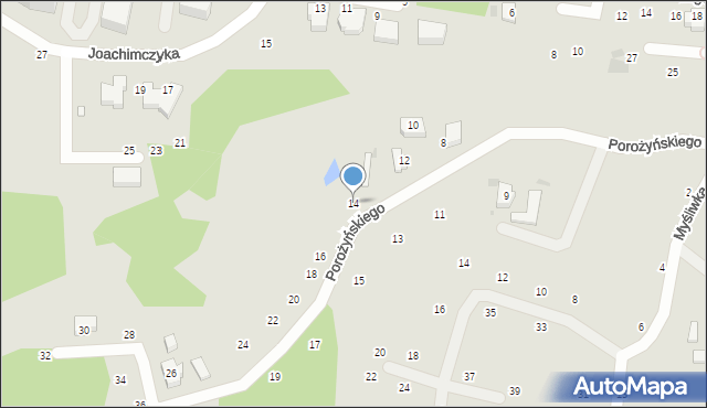 Gdynia, Porożyńskiego Benedykta, 14, mapa Gdyni