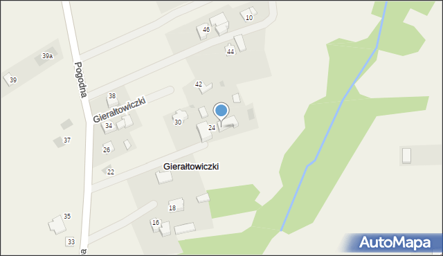 Gierałtowiczki, Pogodna, 32, mapa Gierałtowiczki