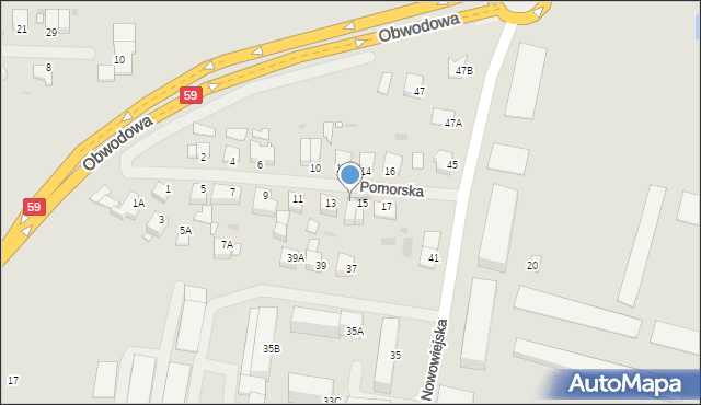 Giżycko, Pomorska, 15a, mapa Giżycko