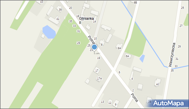 Glinianka, Polna, 21, mapa Glinianka