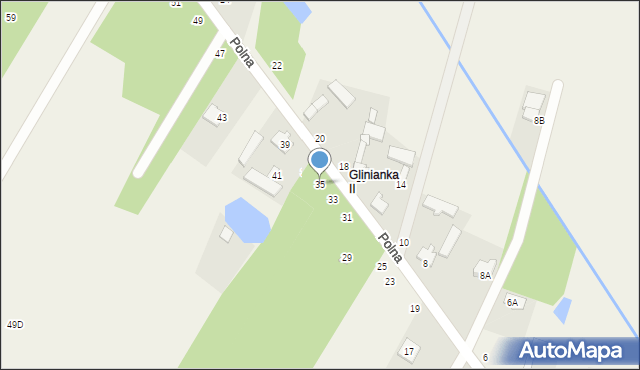 Glinianka, Polna, 35, mapa Glinianka