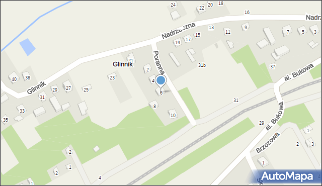 Glinnik, Poranna, 6, mapa Glinnik