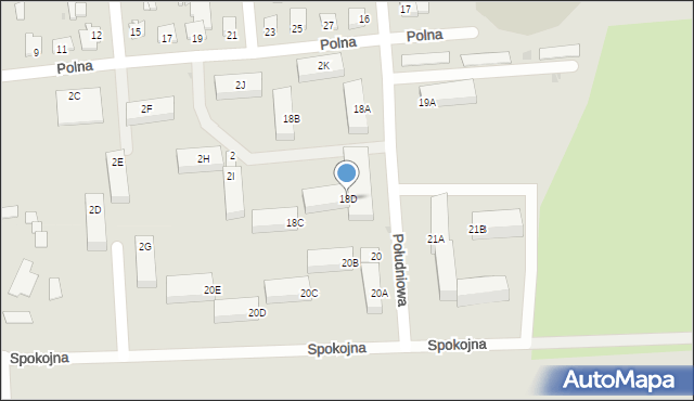 Glinojeck, Południowa, 18D, mapa Glinojeck