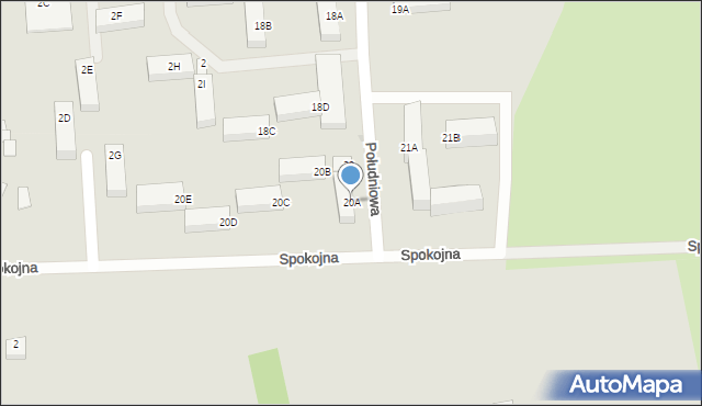 Glinojeck, Południowa, 20A, mapa Glinojeck