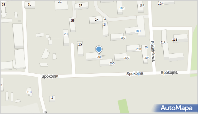 Glinojeck, Południowa, 20E, mapa Glinojeck