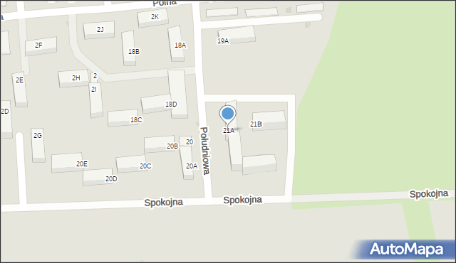 Glinojeck, Południowa, 21A, mapa Glinojeck