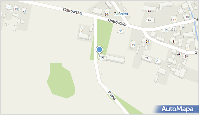 Gliśnica, Polna, 1, mapa Gliśnica