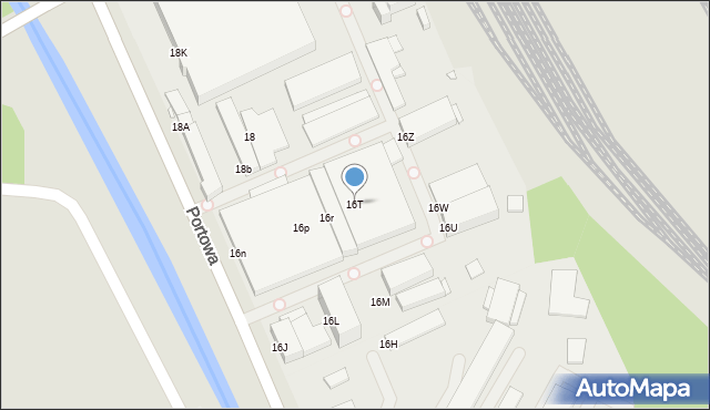 Gliwice, Portowa, 16T, mapa Gliwic