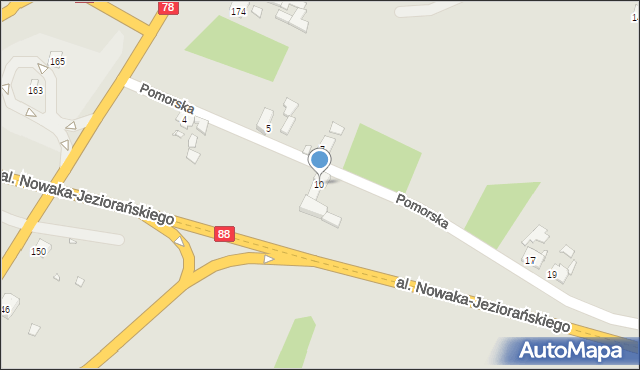 Gliwice, Pomorska, 10, mapa Gliwic