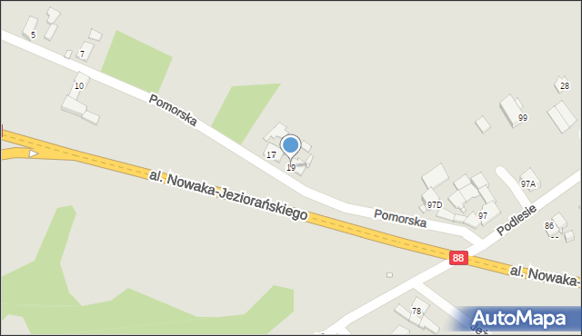 Gliwice, Pomorska, 19, mapa Gliwic