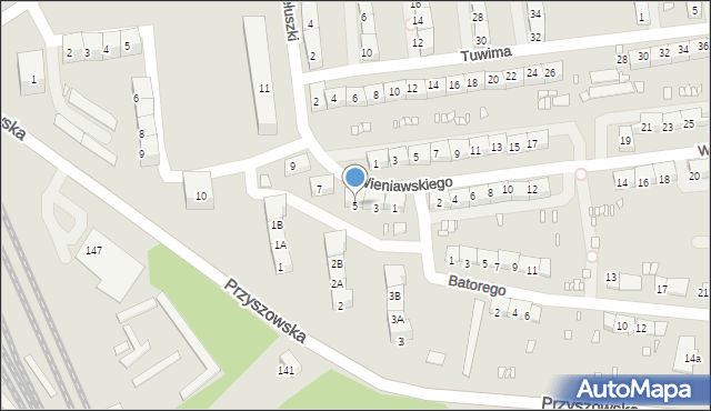 Gliwice, Popiełuszki Jerzego, bł. ks., 5, mapa Gliwic