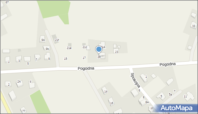 Głobino, Pogodna, 19, mapa Głobino