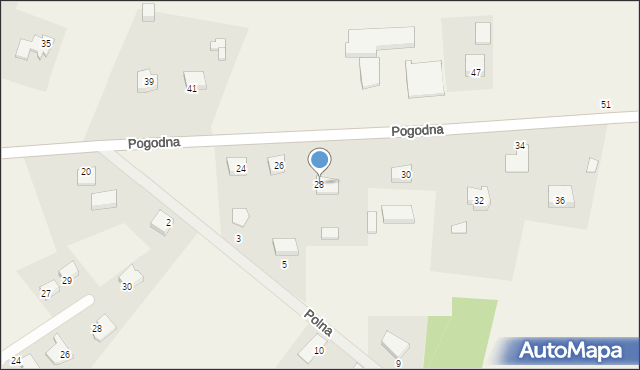 Głobino, Pogodna, 28, mapa Głobino