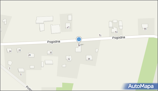 Głobino, Pogodna, 34, mapa Głobino