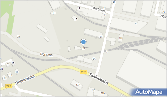 Głogów, Portowa, 1B, mapa Głogów