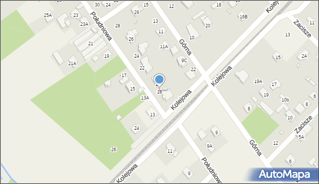 Głosków-Letnisko, Południowa, 18, mapa Głosków-Letnisko