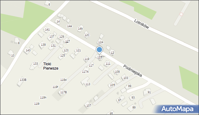 Głowienka, Podmiejska, 115, mapa Głowienka