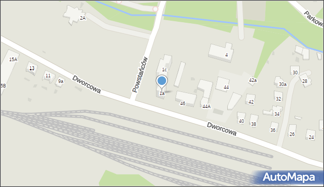 Głubczyce, Powstańców, 1a, mapa Głubczyce