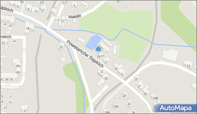 Głuchołazy, Powstańców Śląskich, 15, mapa Głuchołazy