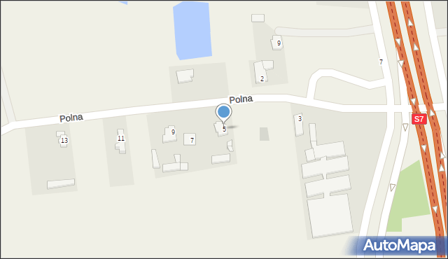 Głuchów, Polna, 5, mapa Głuchów