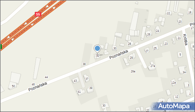 Głuchowo, Poznańska, 32, mapa Głuchowo