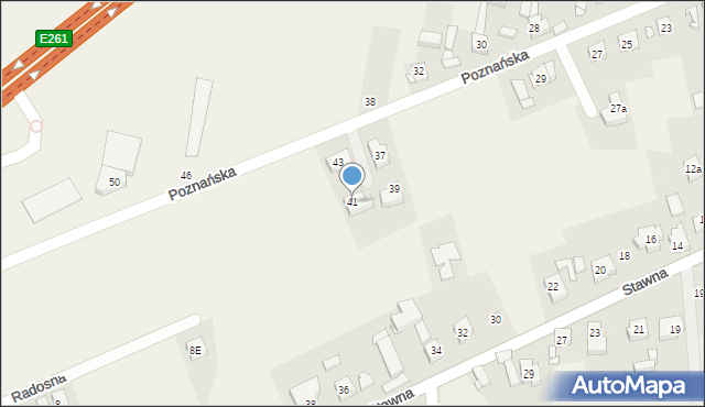 Głuchowo, Poznańska, 41, mapa Głuchowo