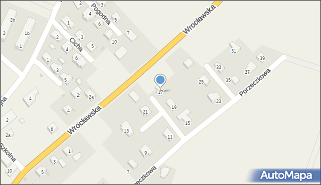 Gniechowice, Porzeczkowa, 17, mapa Gniechowice