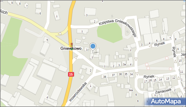 Gniewkowo, Powstańców Wielkopolskich, 2, mapa Gniewkowo