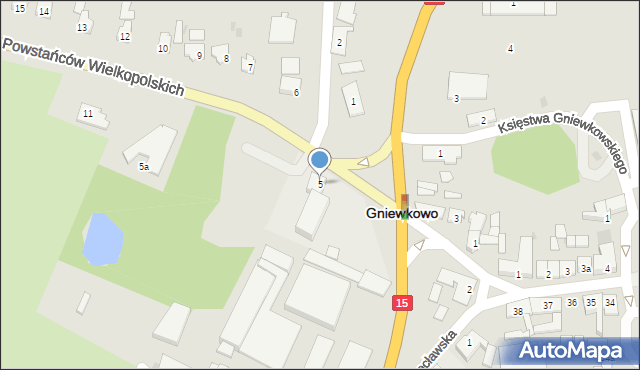 Gniewkowo, Powstańców Wielkopolskich, 5, mapa Gniewkowo