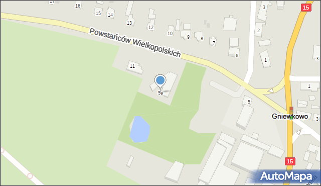 Gniewkowo, Powstańców Wielkopolskich, 5a, mapa Gniewkowo