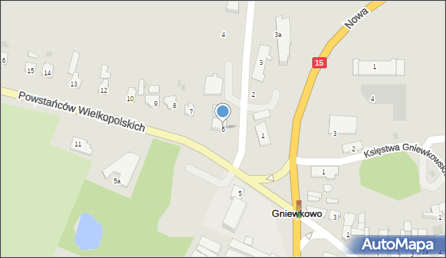 Gniewkowo, Powstańców Wielkopolskich, 6, mapa Gniewkowo