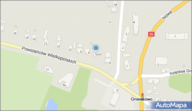 Gniewkowo, Powstańców Wielkopolskich, 7, mapa Gniewkowo