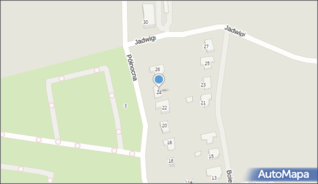 Gniezno, Północna, 24, mapa Gniezna