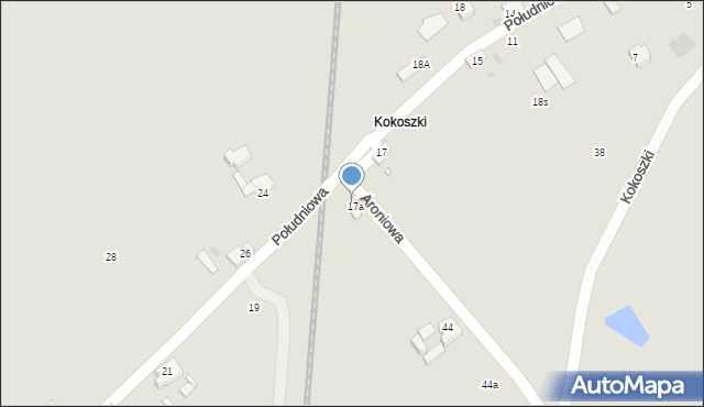 Gniezno, Południowa, 17a, mapa Gniezna