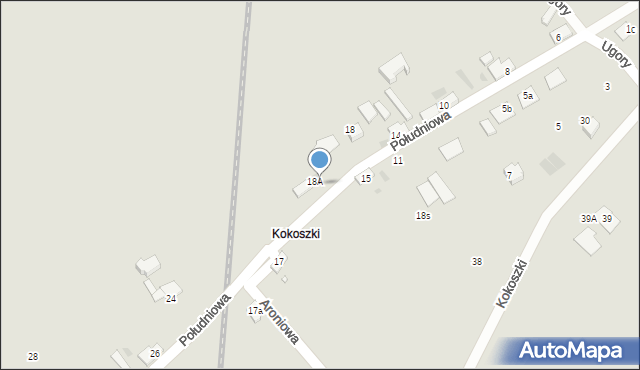 Gniezno, Południowa, 20, mapa Gniezna